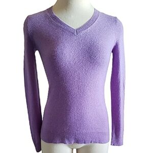 Charter Club Sweater Luxury Cashmere Womens PS Lavender Soft Lagenlook Pullover